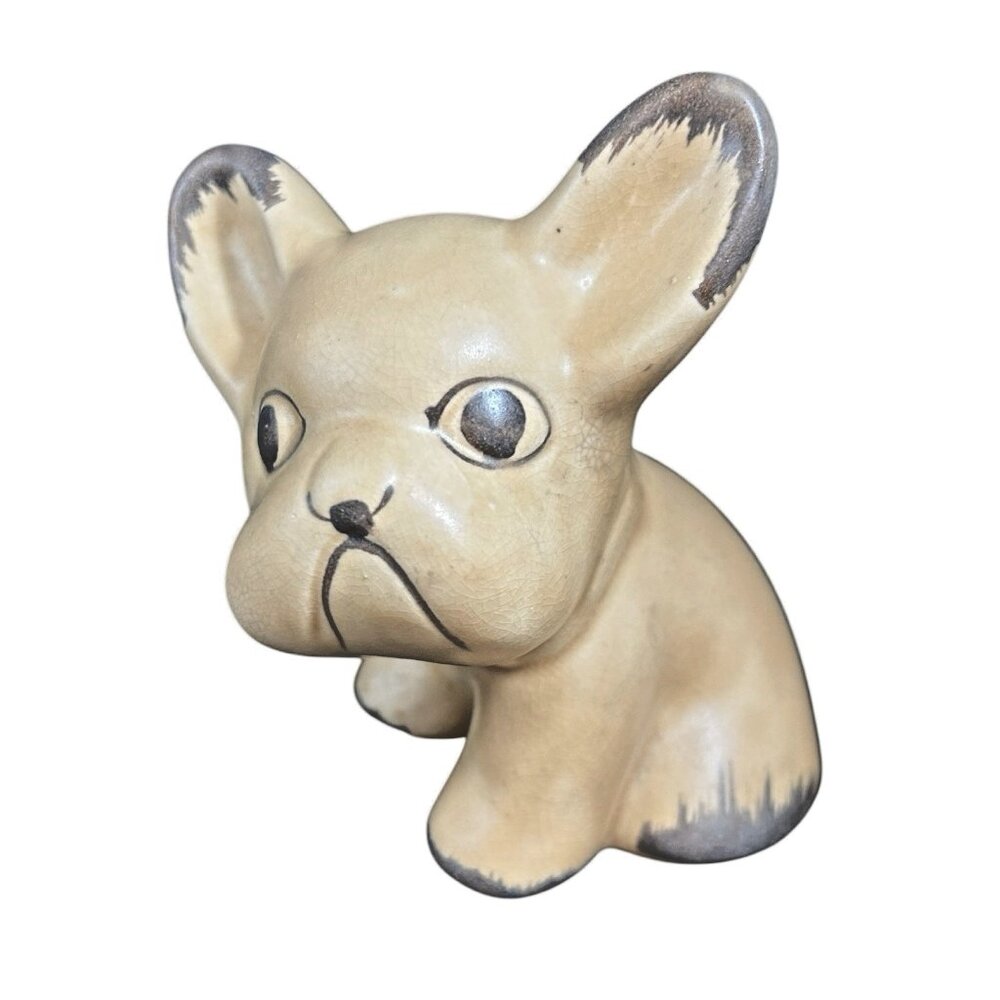 1930s Antique Denby Sylvac Pottery England Byngo Ceramic French Bulldog Large